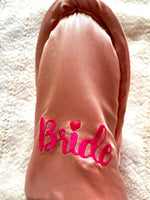 Load image into Gallery viewer, Rose gold Bride Slippers | Prepaid Orders Only
