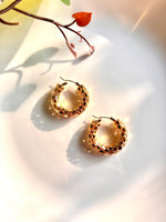 Load image into Gallery viewer, Golden Honeycomb Earrings
