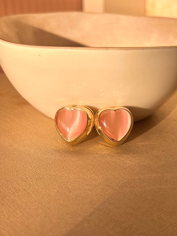 Blushing heart Earrings