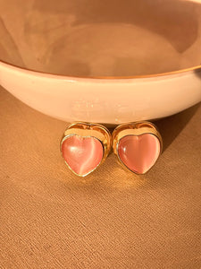 Blushing heart Earrings