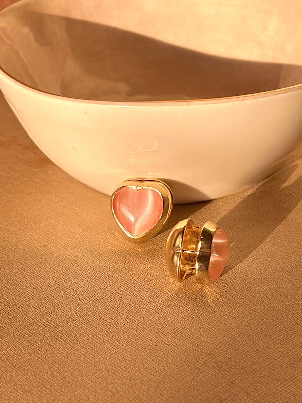 Blushing heart Earrings