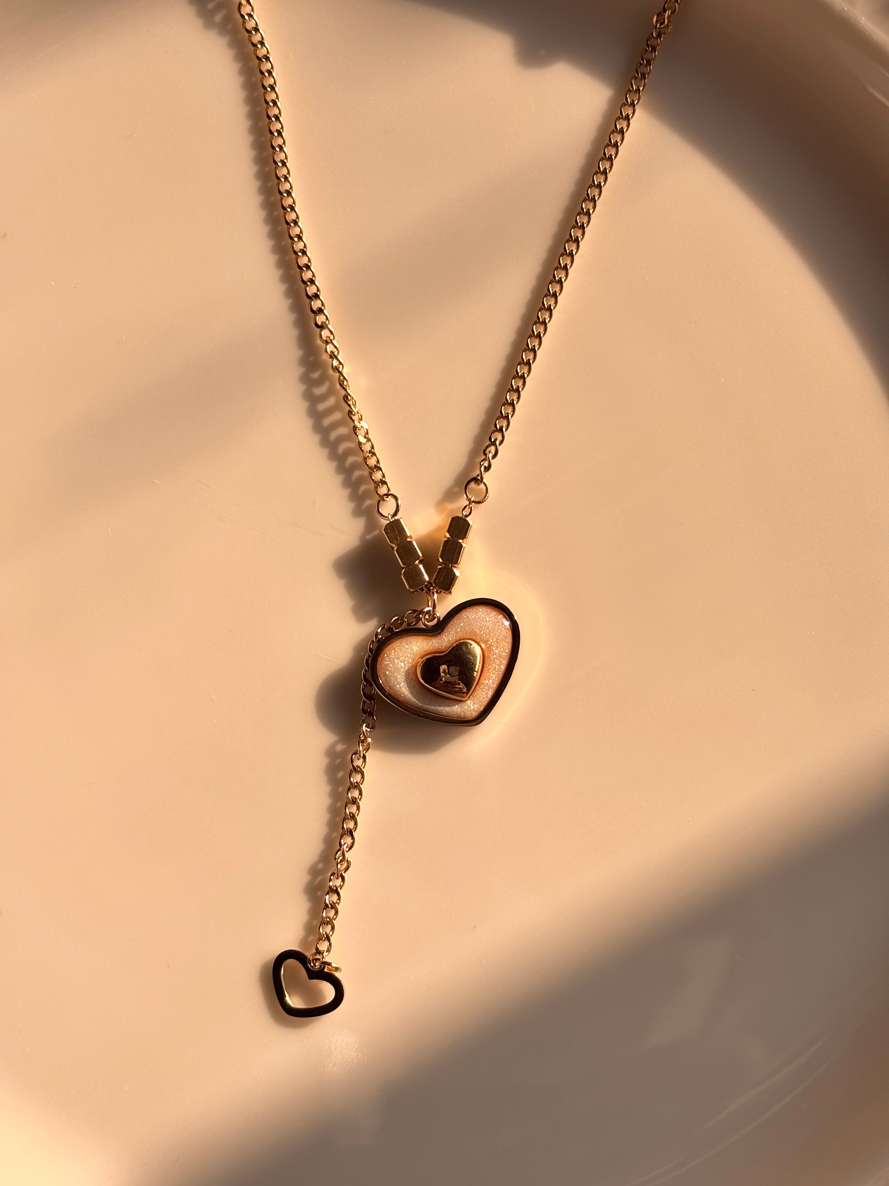 Golden heartbeat Necklace