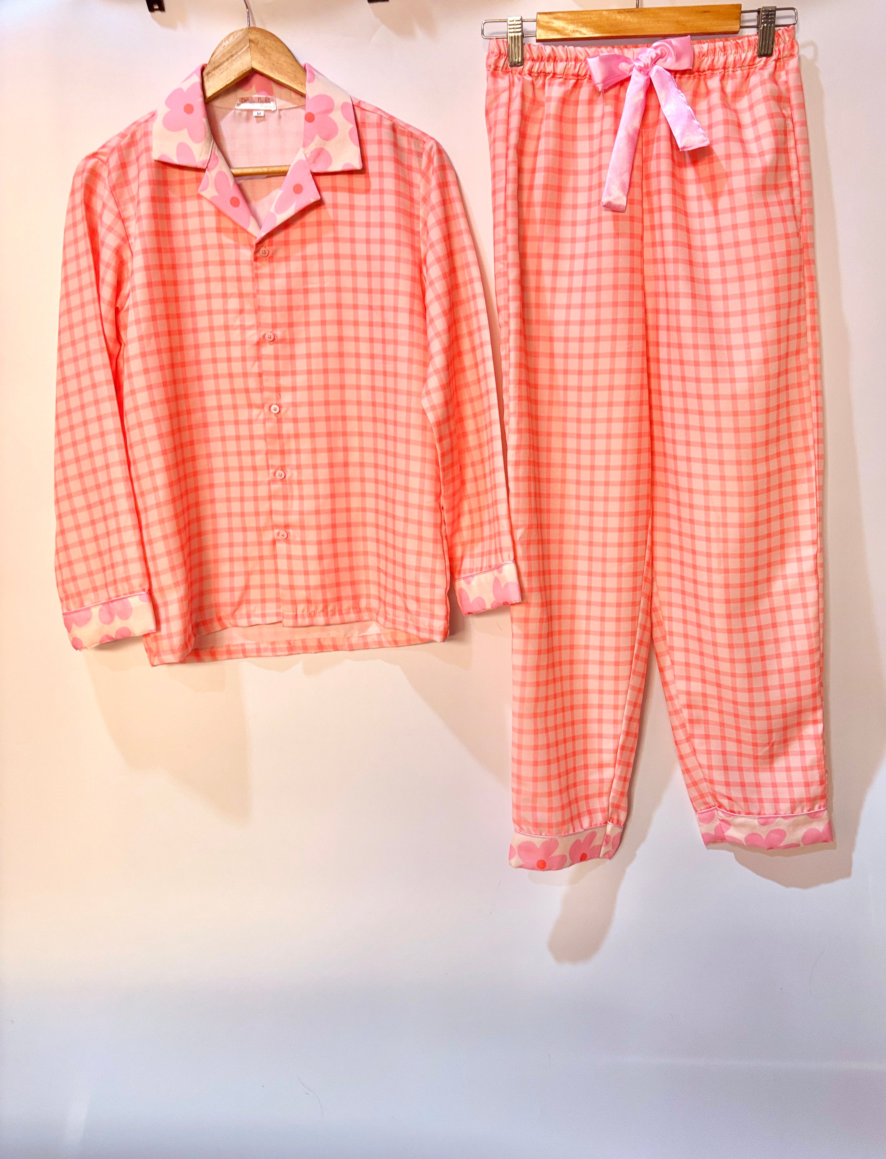 Cherry Blossom Check Sleepwear