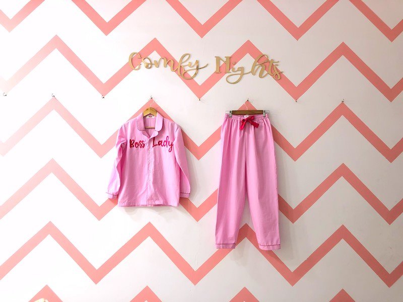 Baby Pink Boss Lady Pj Set - Comfy Nights